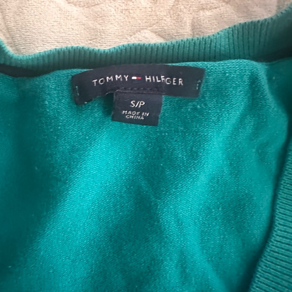Tommy Hilfiger Teal Long Sleeve Top